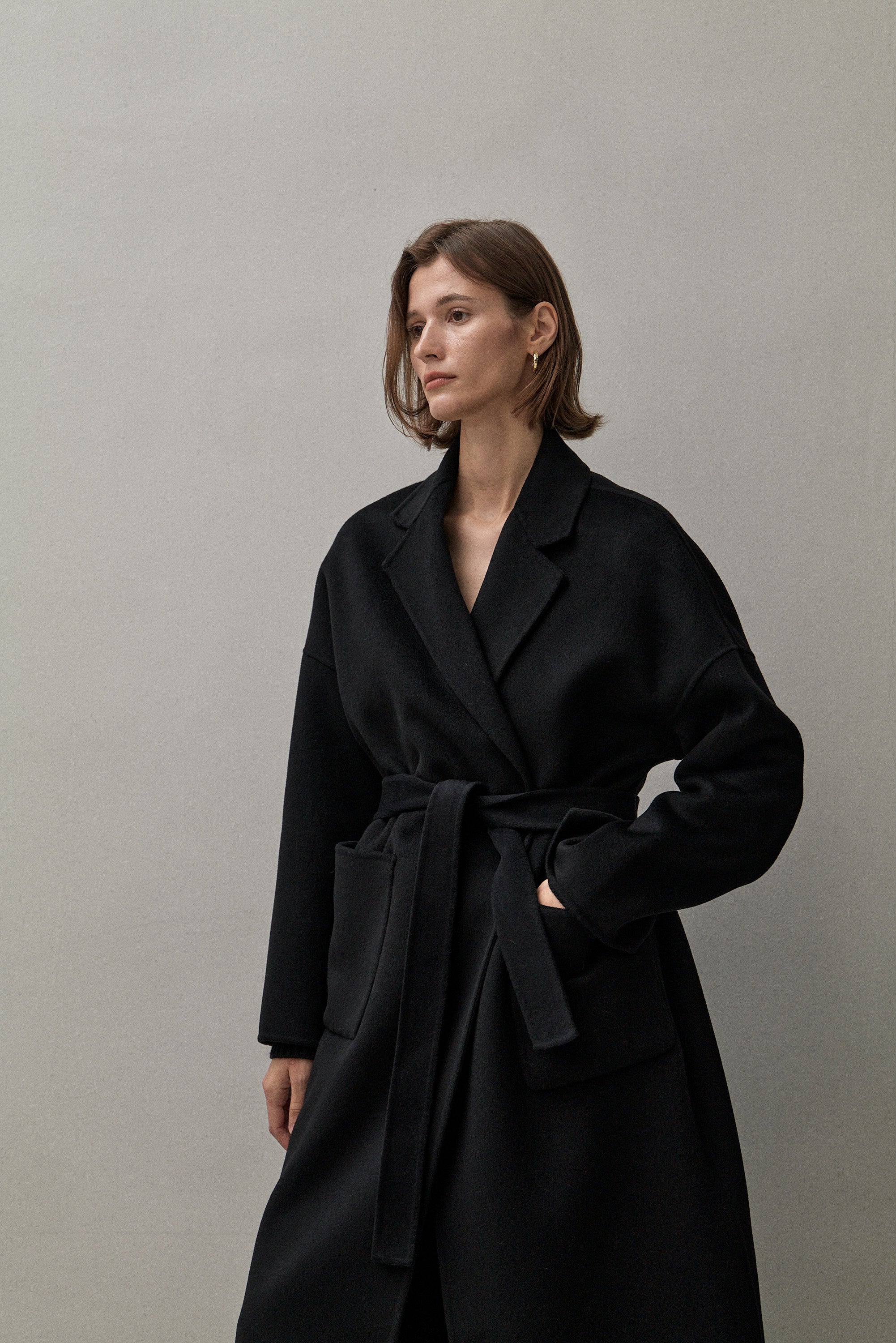 Black boyfriend coat on sale